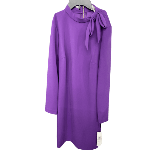 Calvin Klein Purple Bow Dress Size 10 - Cocktail Dress