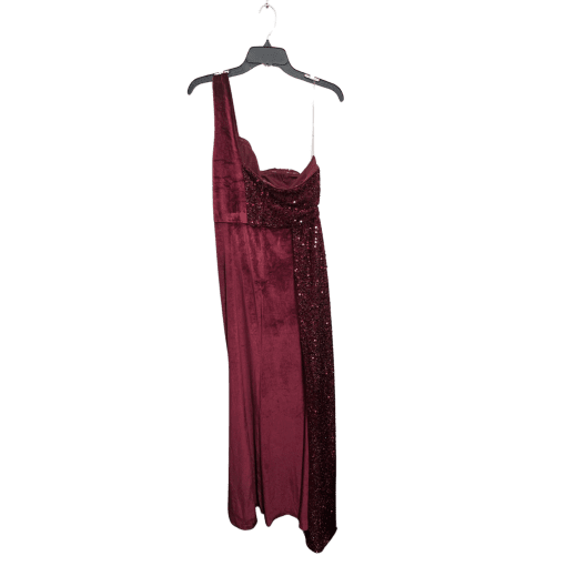 MISS ORD Burgundy Velvet Sequin Gown - XL - Formal Dress