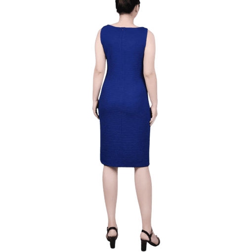 NY Collection Blue 8P Petite Dress Suit for Women - Work Outfit - Image 3