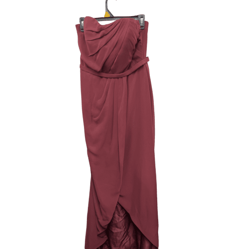 Simply Dresses Burgundy Strapless Maxi Dress Size 12 - Formal Wear