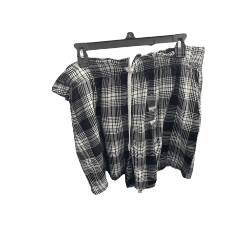 Tommy Hilfiger Plaid Shorts XL Black & White Women's Pajamas