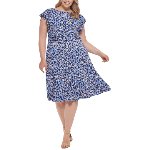 Jessica Howard Plus Size Printed Fit & Flare Dress Size 22W