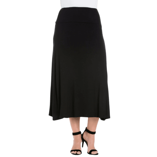 24seven Womens Banded Pull on MIDI Skirt Size 2X