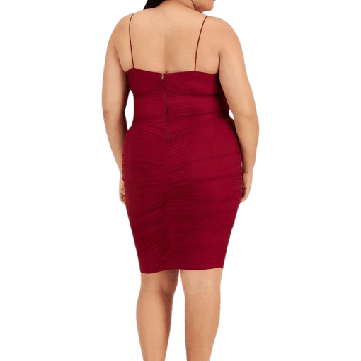 B-DARLIN Plus Womens Knit Rushed Bodycon Dress 18W - Image 2