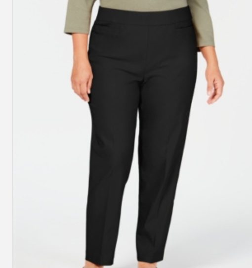 Alfred Dunner Plus Black Pull-On Pants - Plus Size Trousers