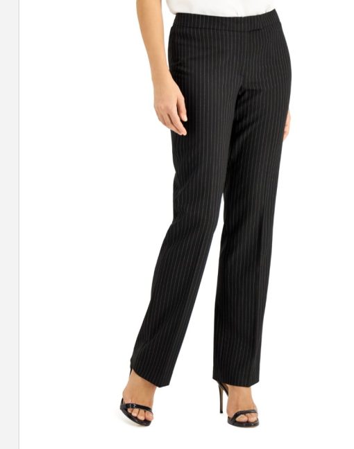 Anne Klein Black Pinstripe Pants Size 16 - Women's Trousers