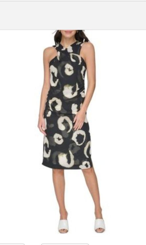 Dkny Animal Print Shift Dress 6