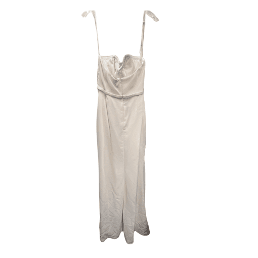 Cream Silk Maxi Dress - Size 6 - Evening Gown - Image 2