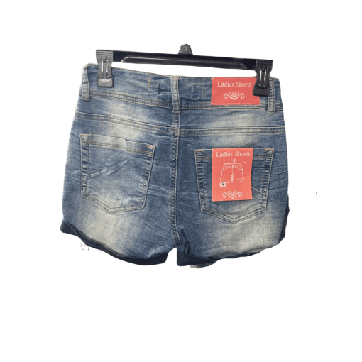 LADIES SHORTS WOMEN BLUE 8 - Image 2