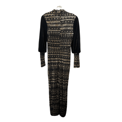 Miss Ord Black Sequin Maxi Dress - Size S - Evening Gown
