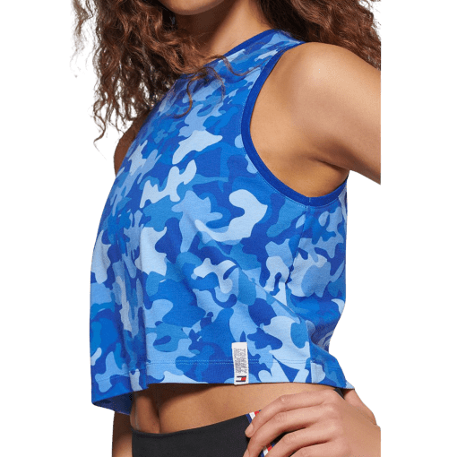 Tommy Hilfiger Sport Blue Camo Tank Top - S - Workout Clothes - Image 2