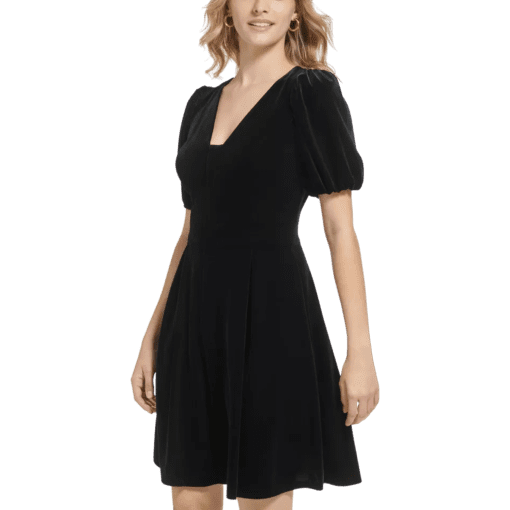 Karl Lagerfeld Black Velvet Dress Size 8 - Party Dress - Image 2