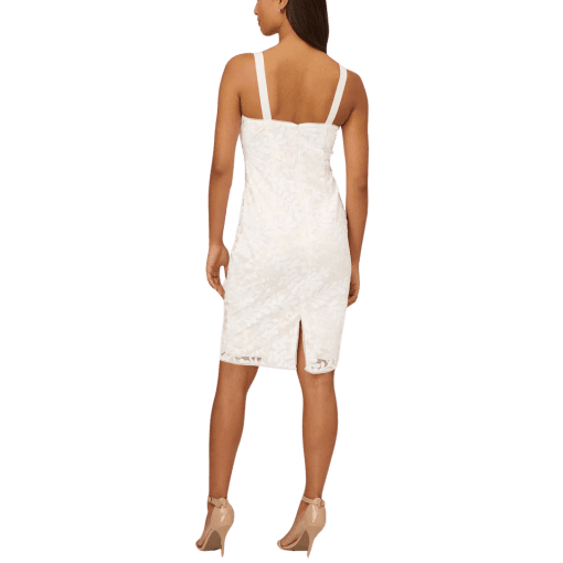 Adrianna Papell White Lace Bodycon Dress - Size 8 - Cocktail Dress - Image 2