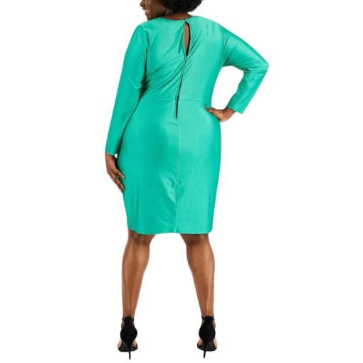 B.DHRLIN Womens Party Cocktail Sheath Dress GREEN 14W - Image 2