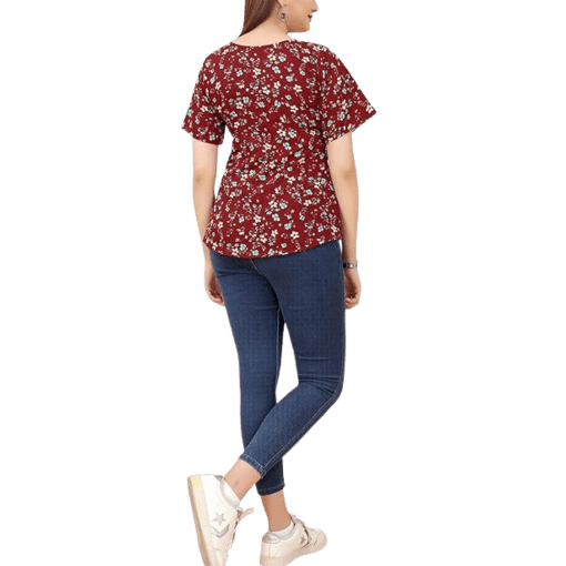 Style & Co Plus Size Printed V-Neck T-Shirt, red floral women 3X - Image 2