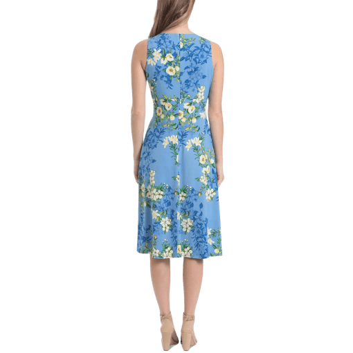 London Times Womens MIDI Keyhole Neck MIDI Dress 12 - Image 2