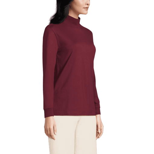 Karen Scott Mock-Neck Top,Malbec X small - Image 2