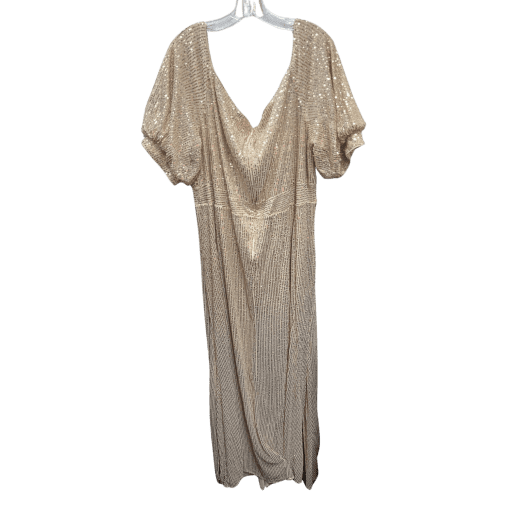 GIFFNISETI Champagne Sequin Maxi Dress Plus Size 4XL Formal Gown - Image 2
