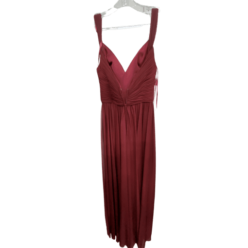 Kleinfeld Burgundy Maxi Dress Size 10 | Bridesmaid Dress - Image 2