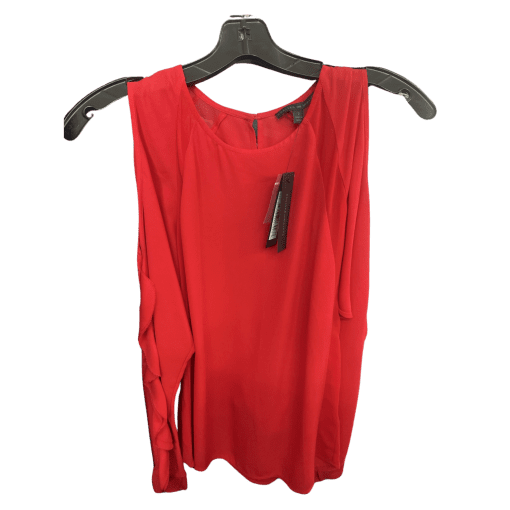 Chelsea and Walker Ruffle Sleeve Top Red 2 - Image 2