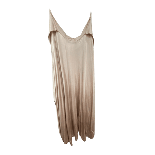 Simply Beige Satin Dress - Size L - Women's Cocktail Dress - Image 2