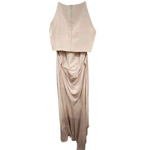 Simply 18 Champagne Satin Maxi Dress - Size S - Formal Gown - Image 2