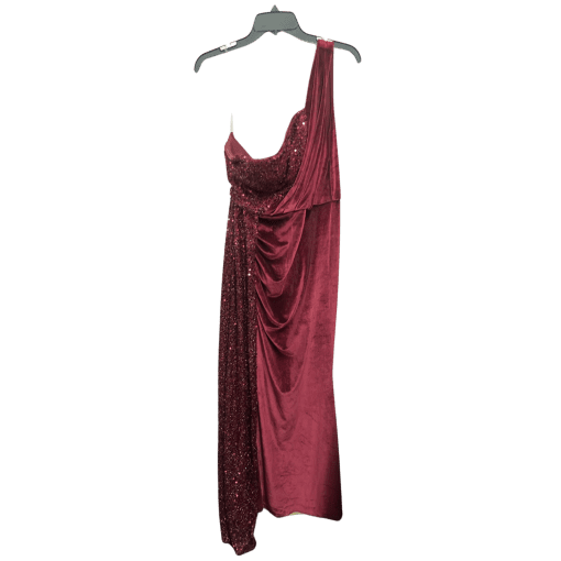 MISS ORD Burgundy Velvet Sequin Gown - XL - Formal Dress - Image 2