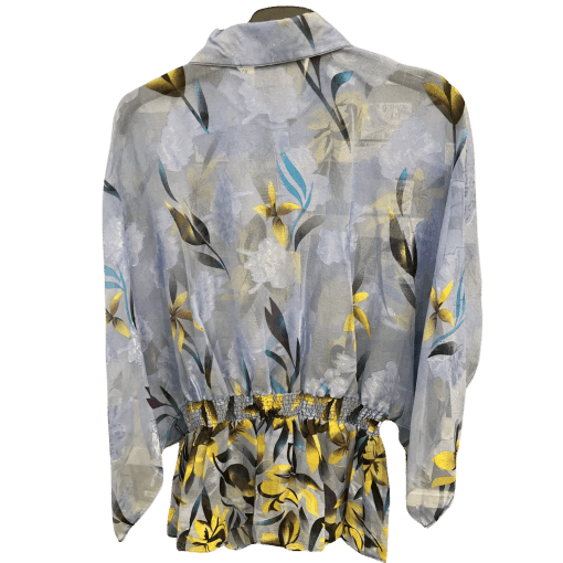 BCBGMAXAZRIA Floral Blouse Size S Blue Women's Tops - Image 2