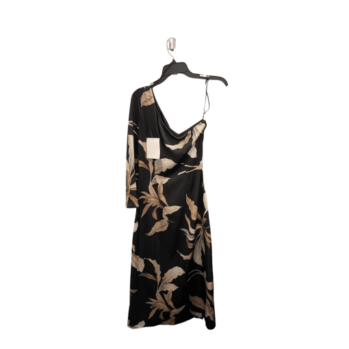 Chetta B Black Floral One Shoulder Dress Size 8 - Cocktail - Image 2