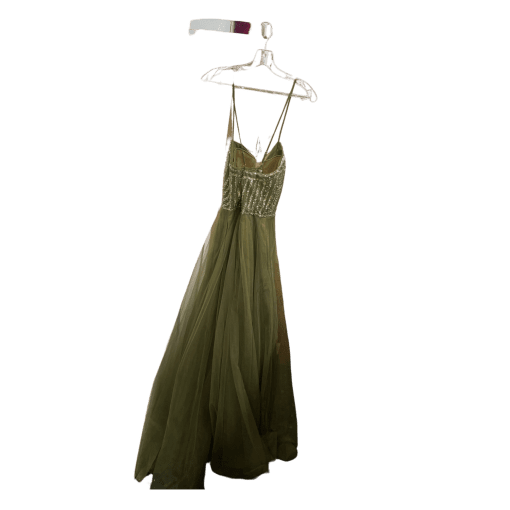 VIP GIRL Olive Green Prom Dress - Size M - Formal Gown - Image 2