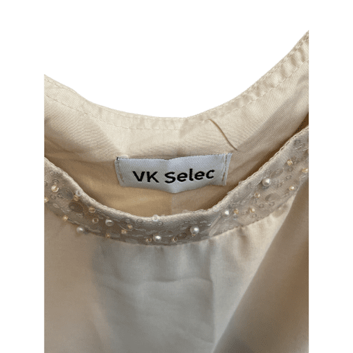 VK Selec Beige Sleeveless Dress - Cocktail Party Outfit - Image 3