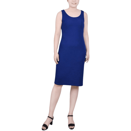 NY Collection Blue 8P Petite Dress Suit for Women - Work Outfit - Image 4