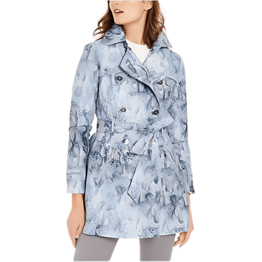 Guess Blue Snake Print Trench Coat - XL - Women's Outerwear - Image 3