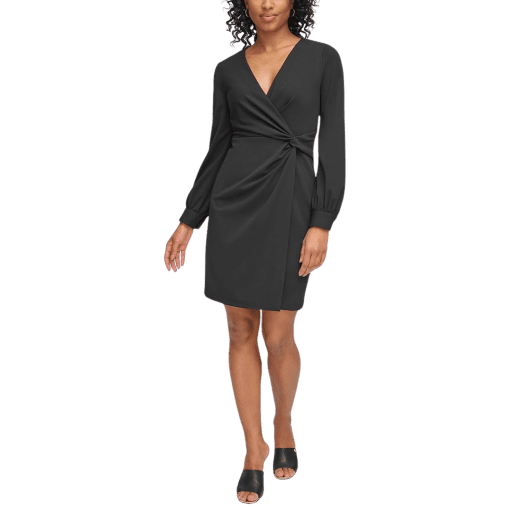 DKNY Black Knot Front Dress - Size 6P - Women's Cocktail Dress - Image 4