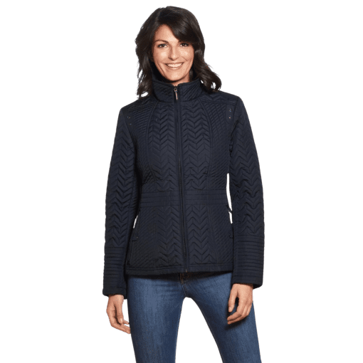 Weatherproof Women's Weathercast Quilted Side-Stretch Jacket, Size: XL, Black