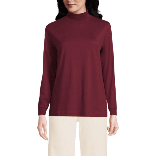 Karen Scott Mock-Neck Top,Malbec X small - Image 4