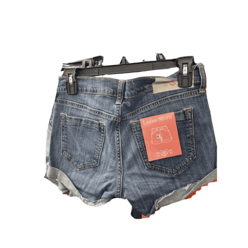 LADIES SHORTS JEAN WOMEN BLUE 8 - Image 2