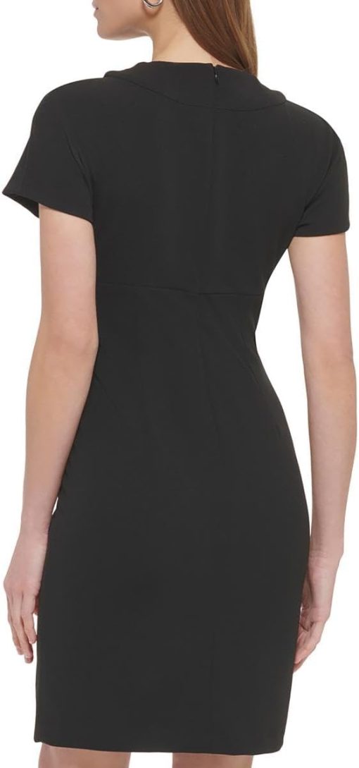 DKNY Womens Crepe Sheath Dress BLACK 6