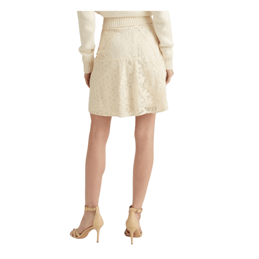 Lauren Ralph Lauren Patchwork Lace Skirt - Mascarpone Cream size 4 - Image 2