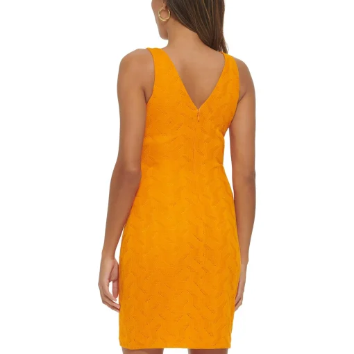 Guess Women's Keyhole-Front Sleeveless Knit Dress - Orange 14 - Image 2