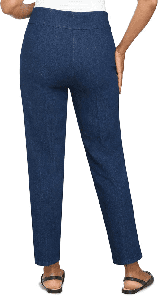 Alfred dunner Petites Womens Mid Rise Modern Fit Straight Leg Jeans 12P - Image 2