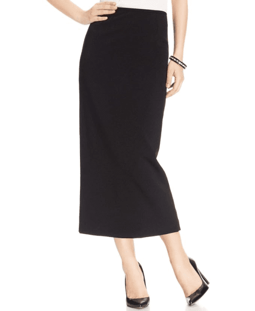 Kasper Crepe Column Skirt - Black 8