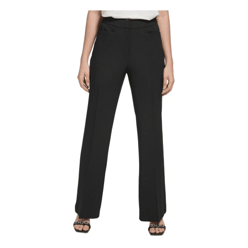 Calvin Klein Womens Straight Legs Work Wear Trouser Pants black 14