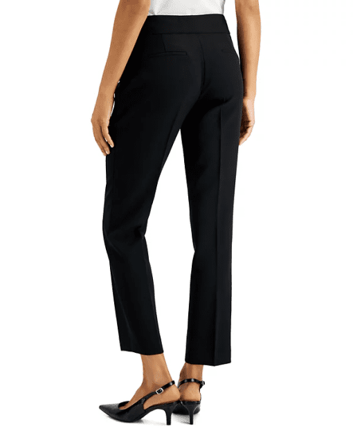 Kasper Women's Petite Stretch Crepe Slim Leg Pants, Black, 14P - Image 2