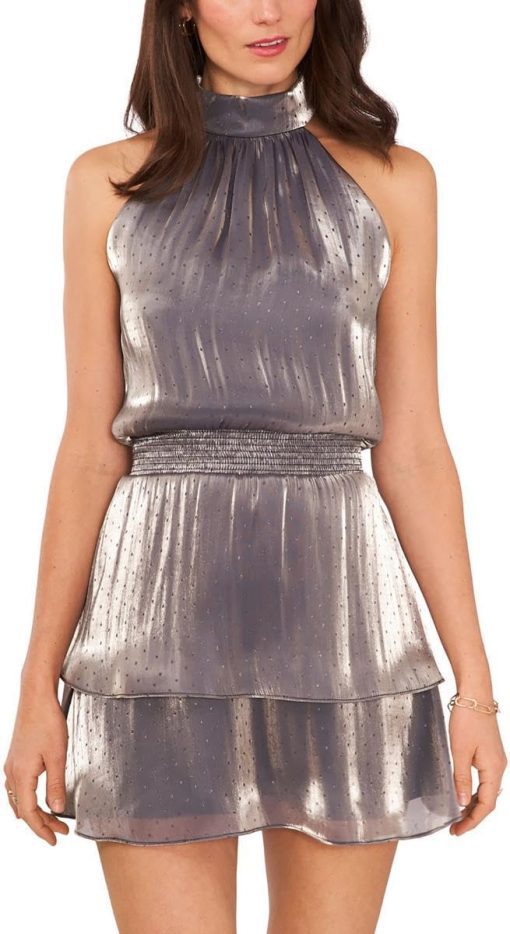 1.STATE Womens Metallic Polyester Cocktail and Party Dress size M