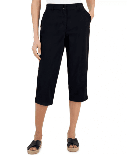 Karen Scott Black Capri Pants Size 14 - Women's Cropped Pants