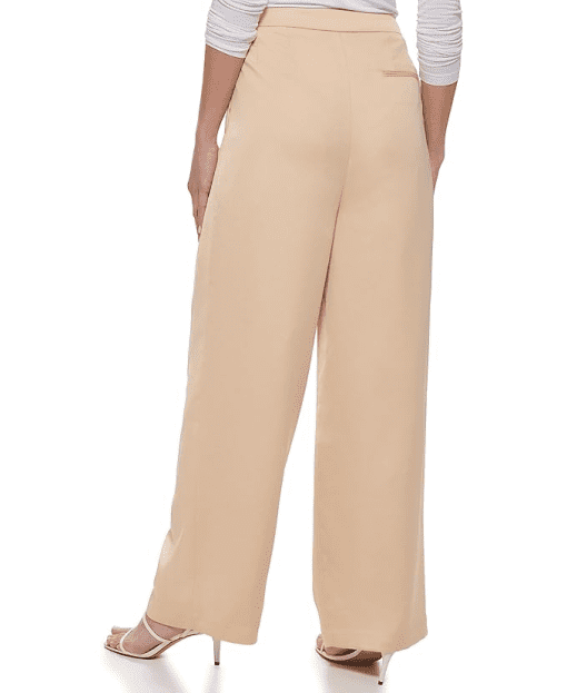 Dkny Women's Mid Rise Crossover Pleat Wide-Leg Pants 14 - Image 2