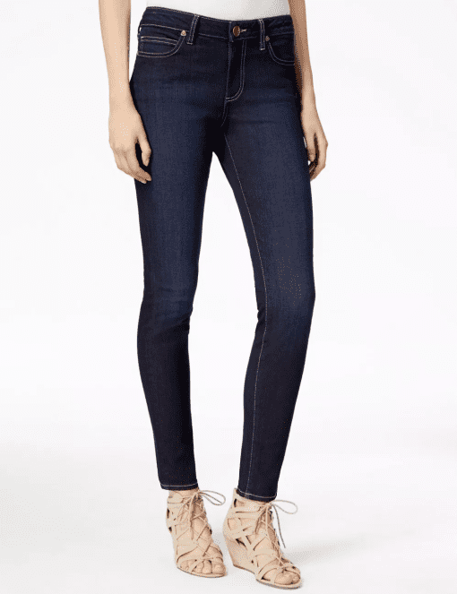 Womens Mid Rise Curvy Skinny Jeans blue 0