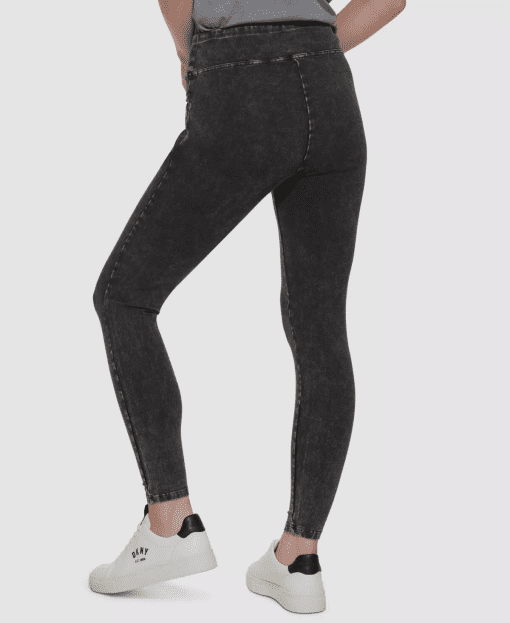 Dkny Jeans Acid-Wash Leggings - Black M - Image 2