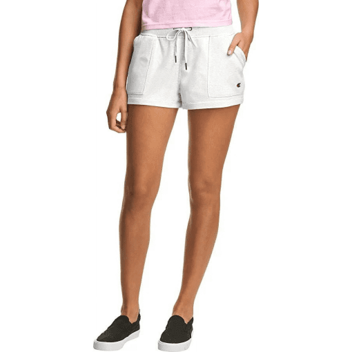 Champion Women's White French Terry Shorts - XL - Athletic Shorts